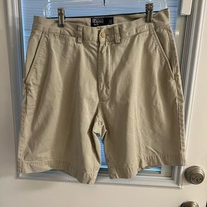 Polo Ralph Lauren Men’s Chino Size 32 Khaki Prospect Shorts Inseam 9” Fl…